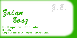 zalan bosz business card